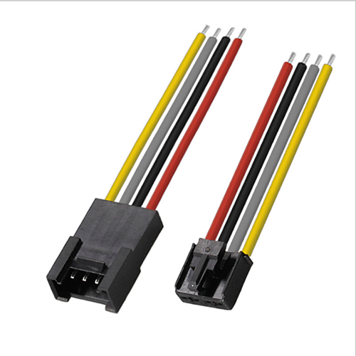 HY2.0-4PIN黑色帶扣對插端子線